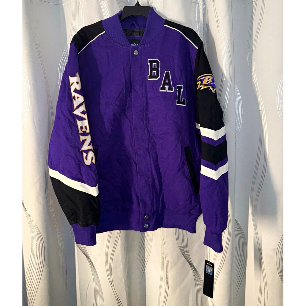 Baltimore Ravens NFL Football  Jacket Purple/Black Size L